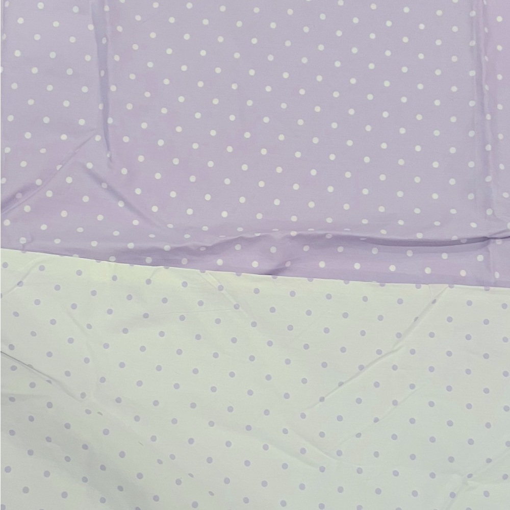 Pottery Barn Kids Purple and White polka dot Twin Sized Duvet Cover